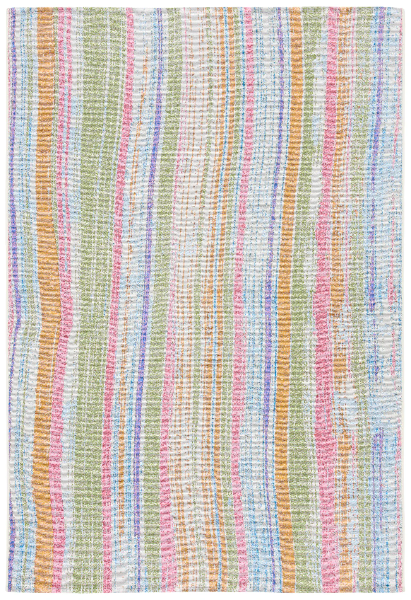 Summer Painterly Stripe Outdoor Rug