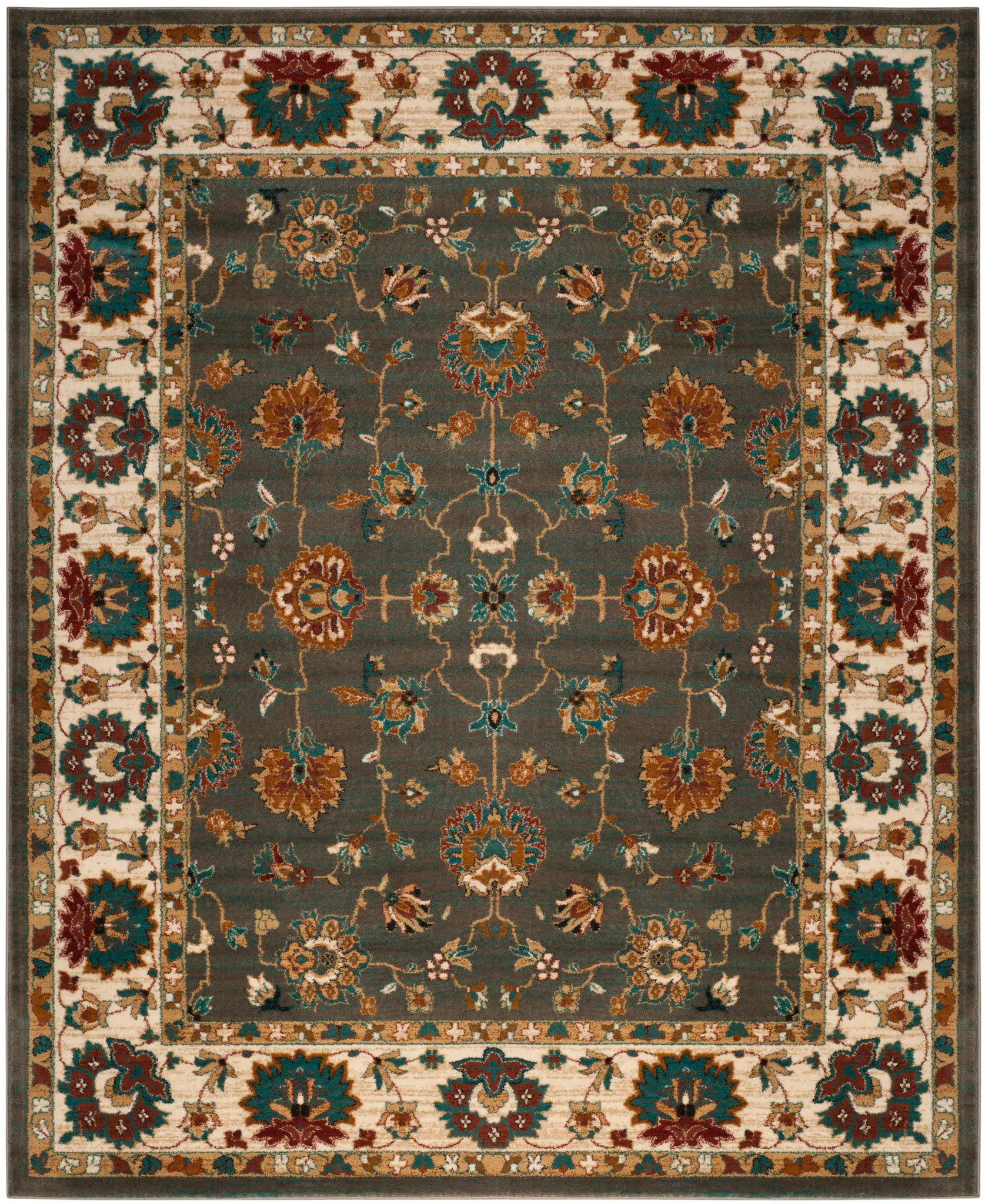 Summit Floral Bordered Shag Rug