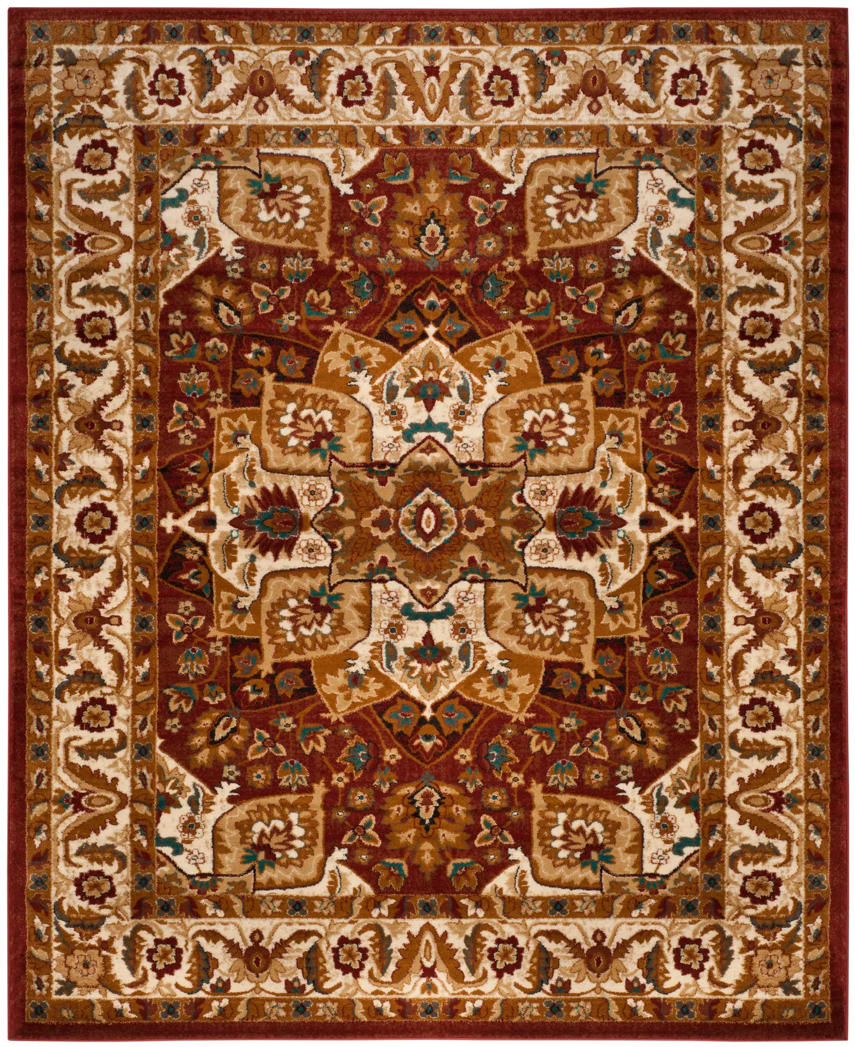 Summit Medallion Border Shag Rug