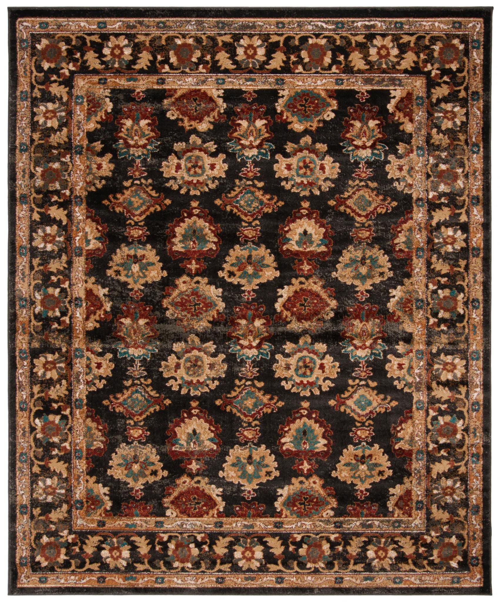 Summit Rosette Bordered Shag Rug
