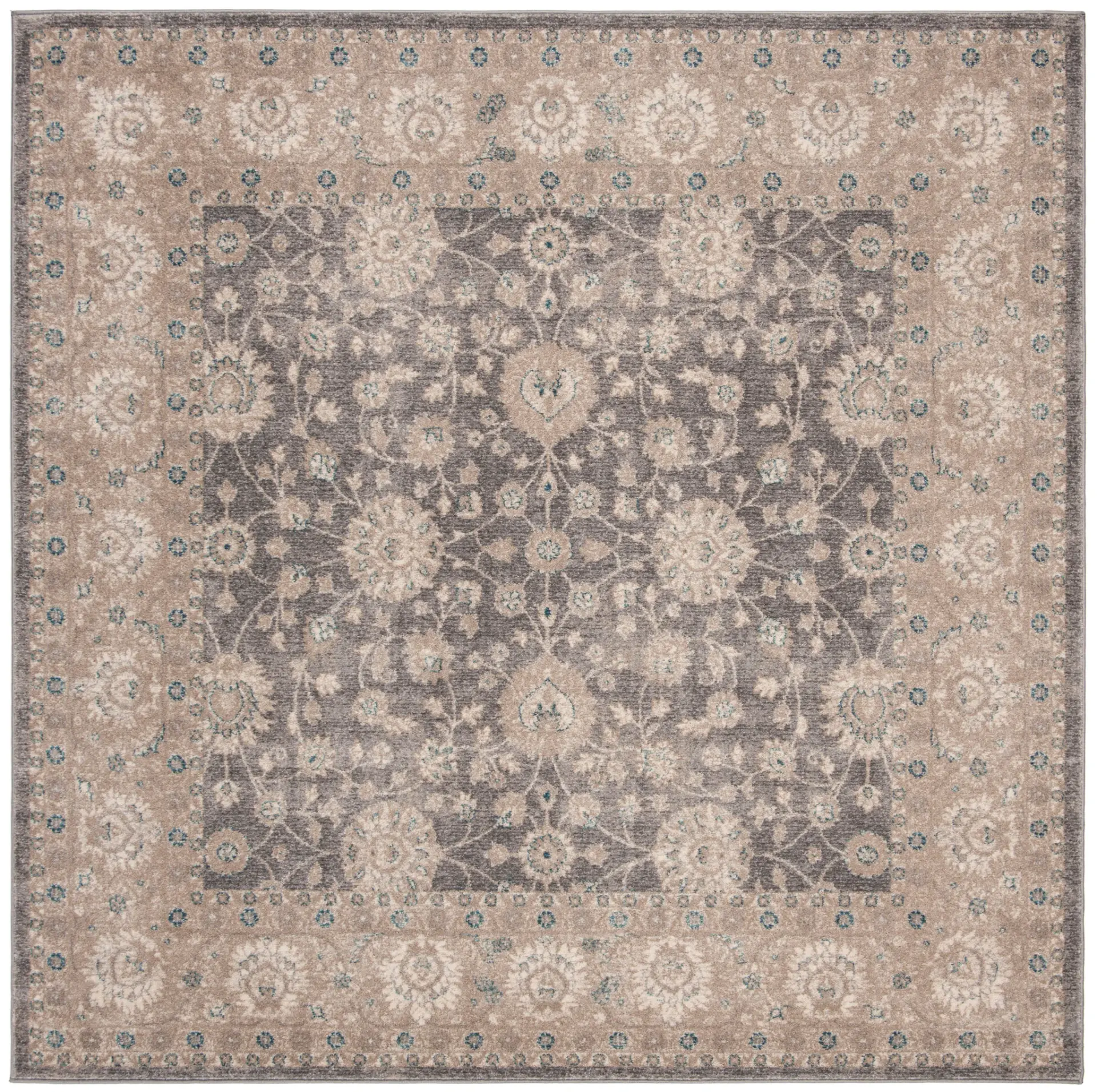 Sofia Allover Floral Bordered Rug
