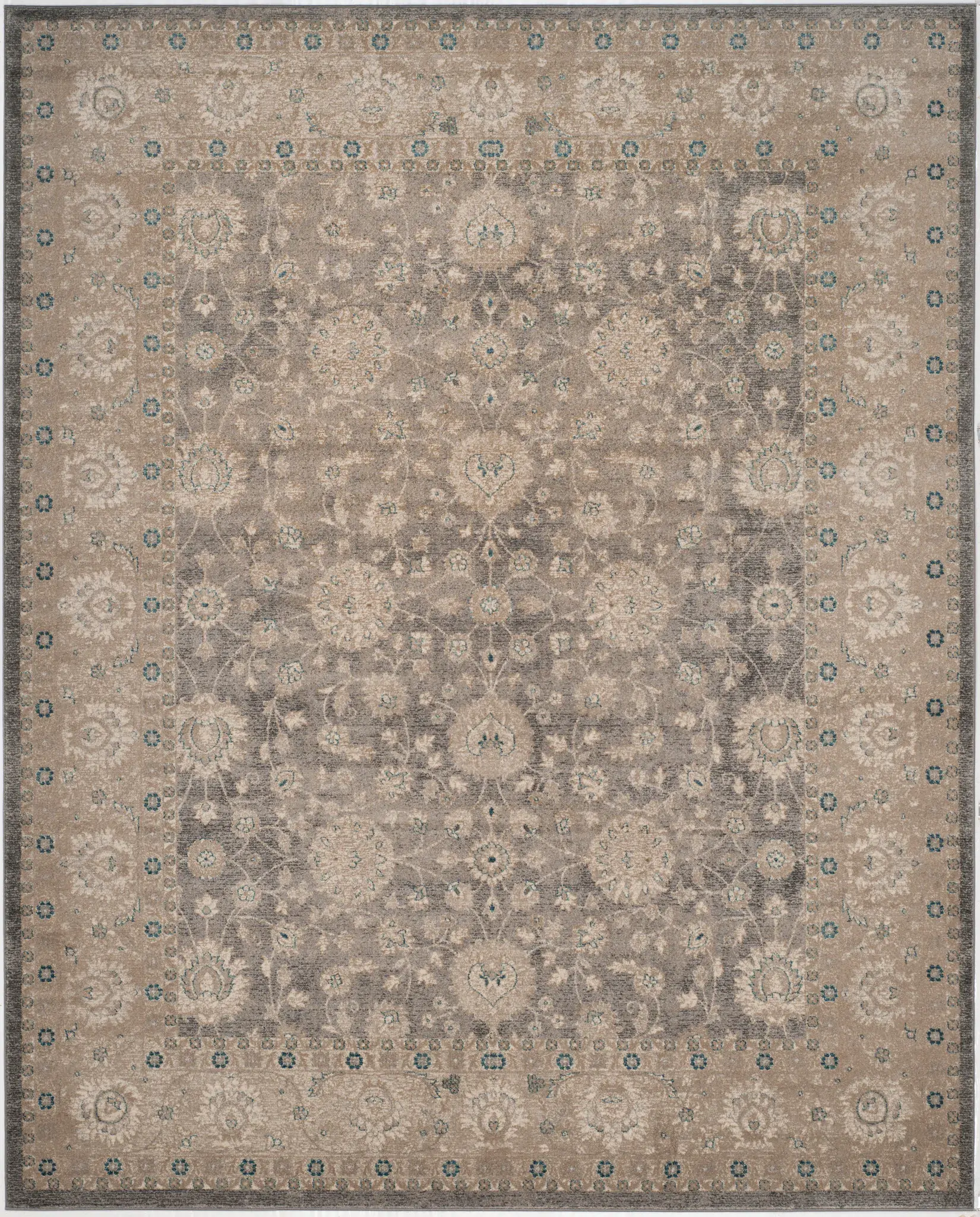 Sofia Allover Floral Bordered Rug
