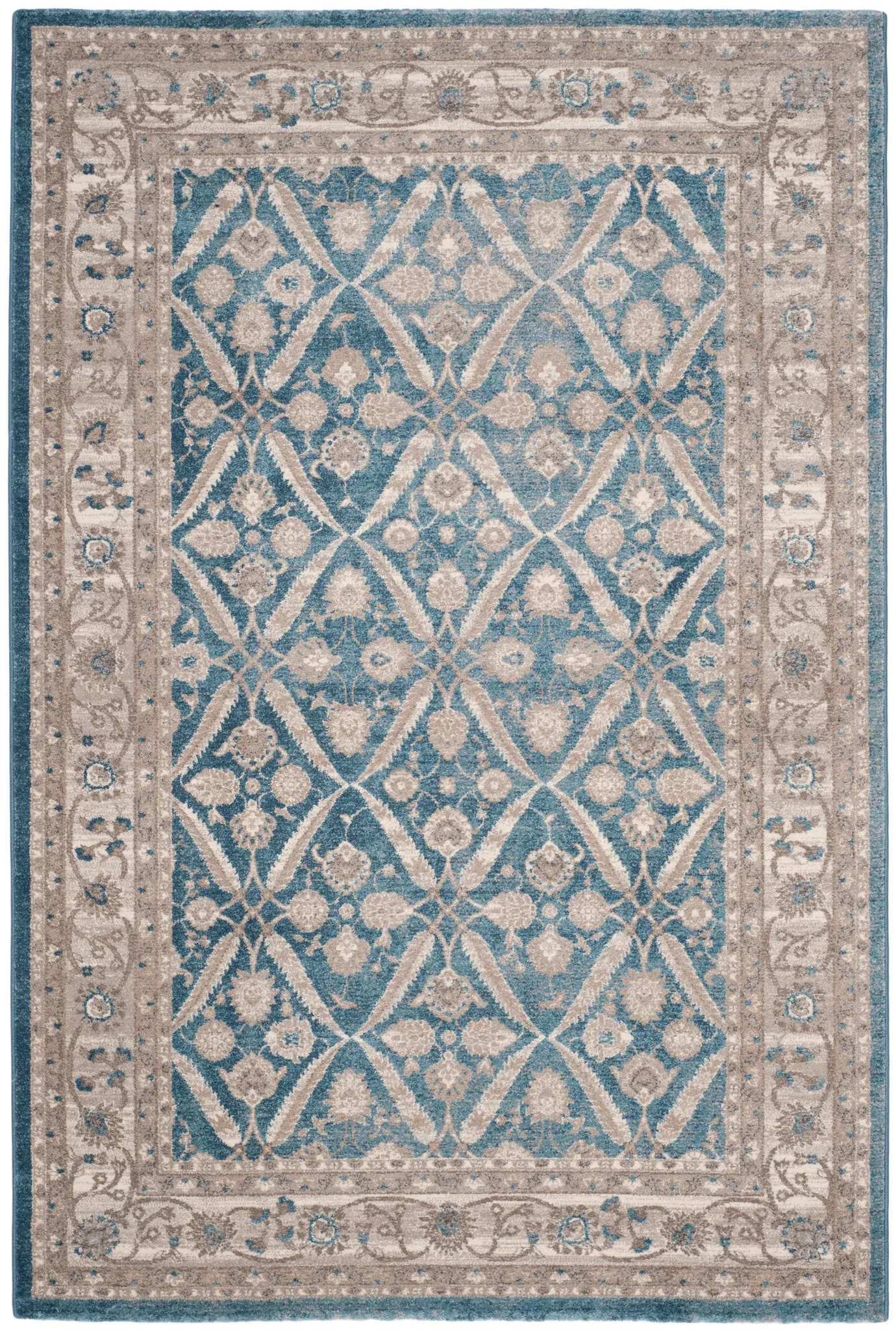 Sofia Floral Diamond Lattice Rug