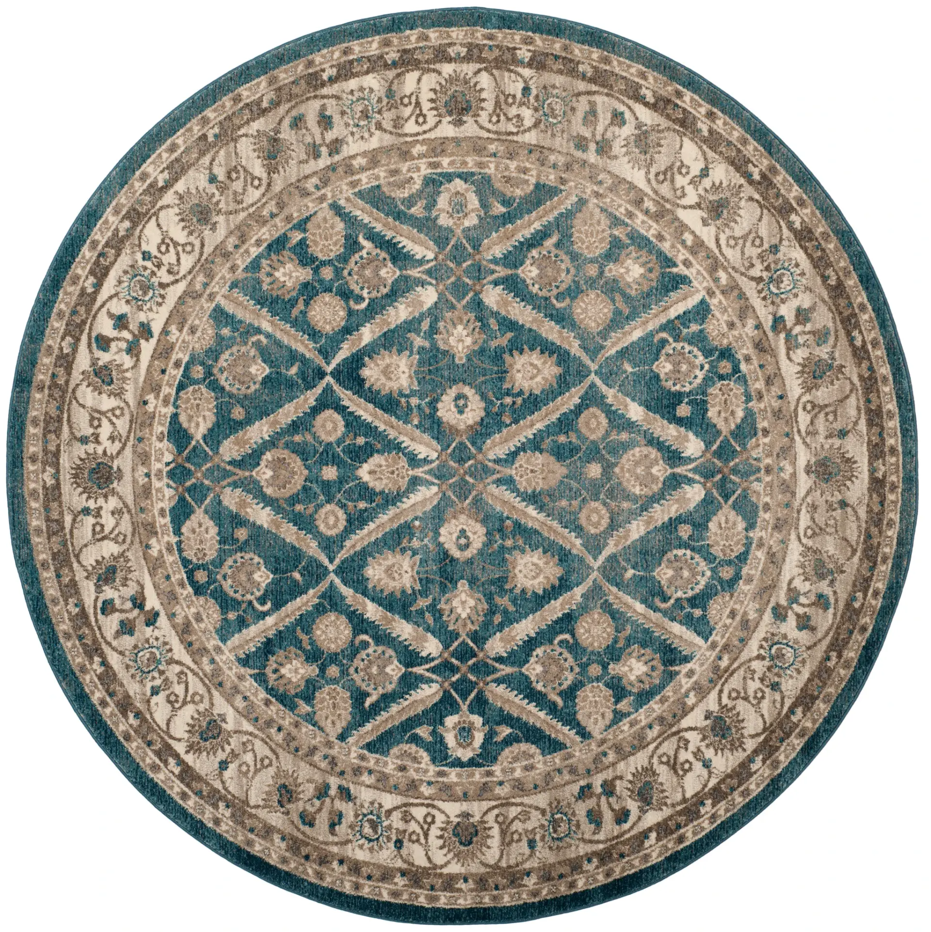 Sofia Floral Diamond Lattice Rug