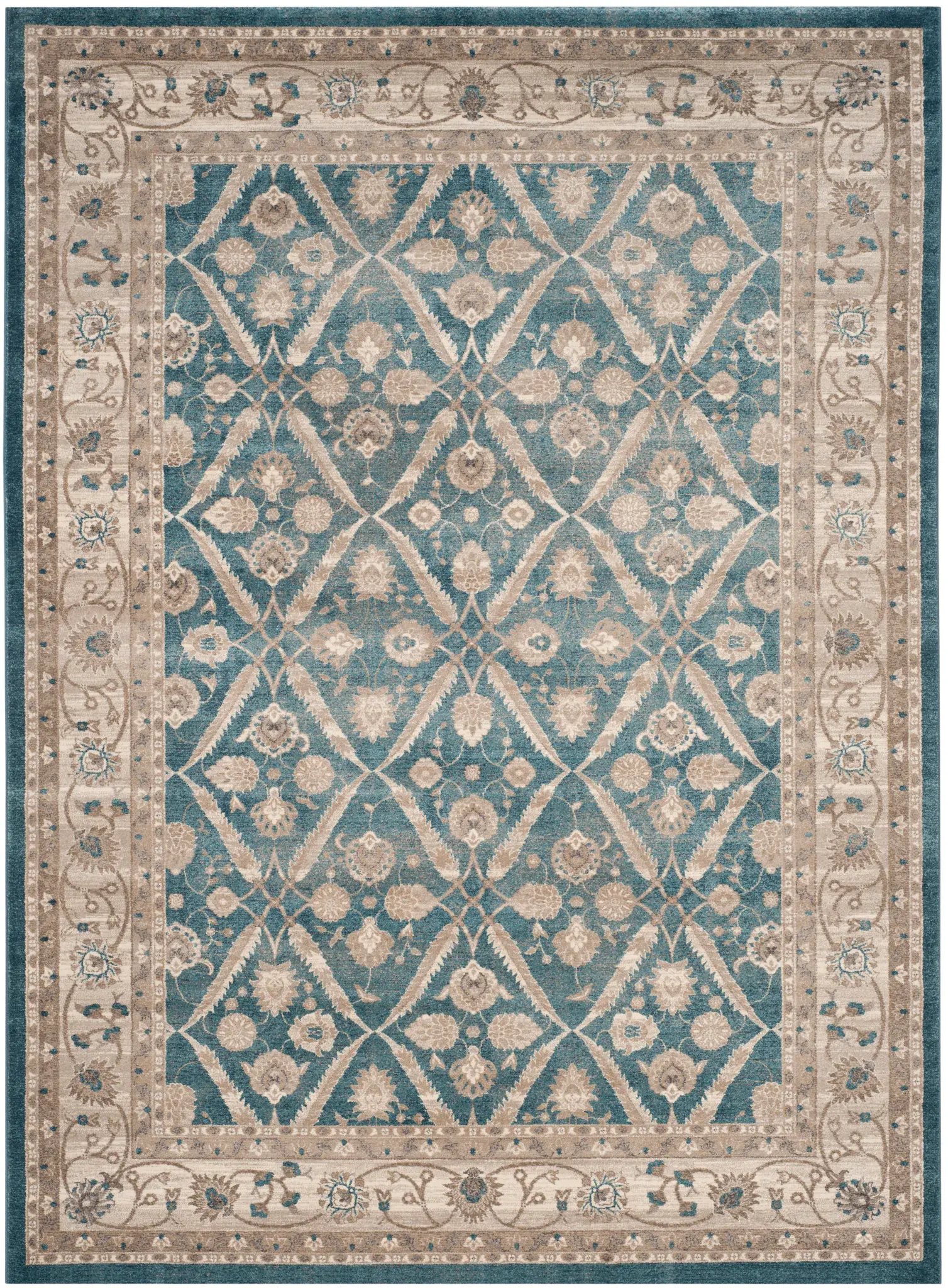 Sofia Floral Diamond Lattice Rug