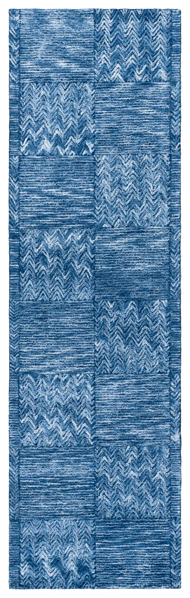 Soho Chevron Checkered Hand-Tufted Rug
