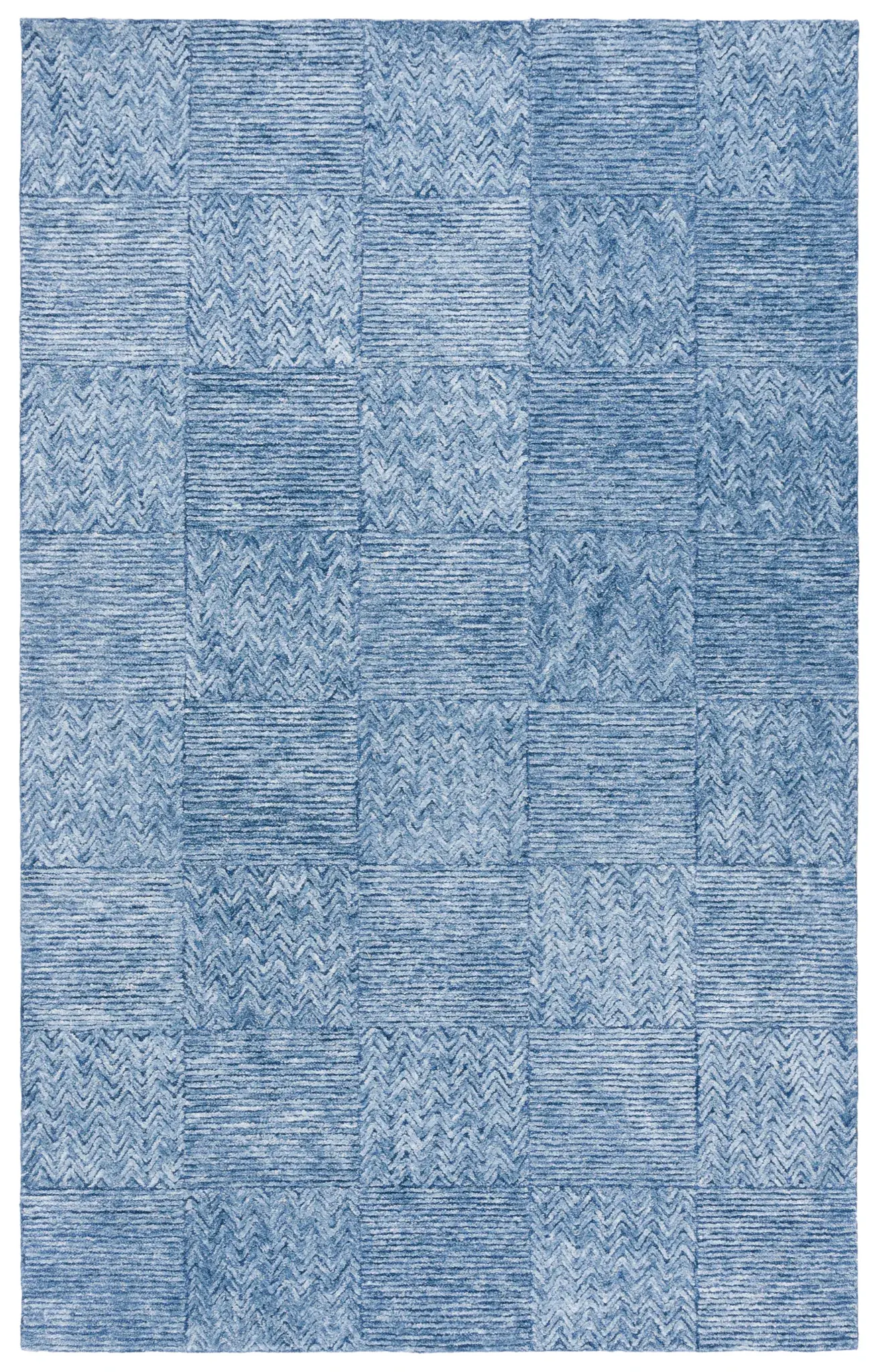 Soho Chevron Checkered Hand-Tufted Rug