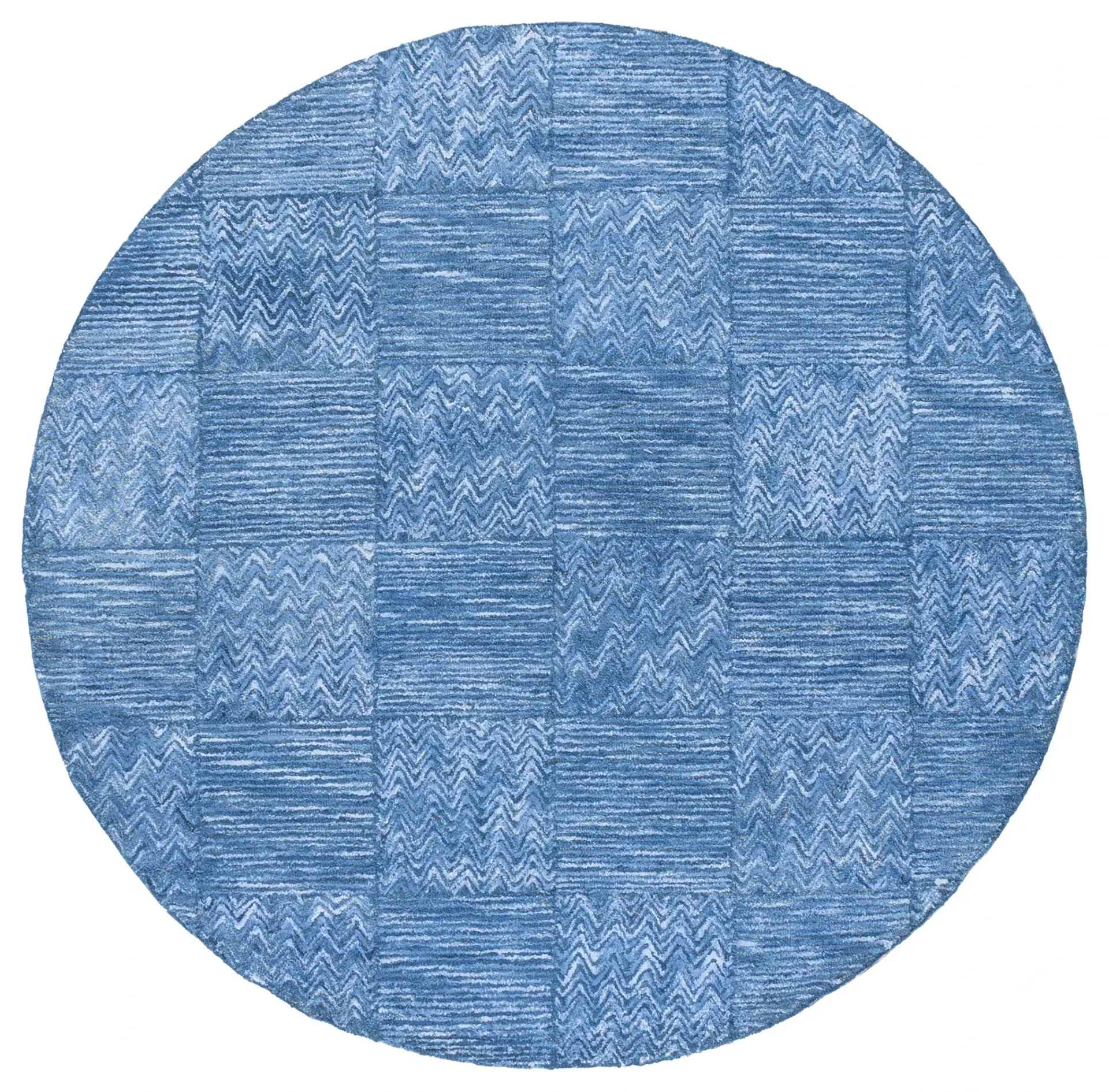 Soho Chevron Checkered Hand-Tufted Rug