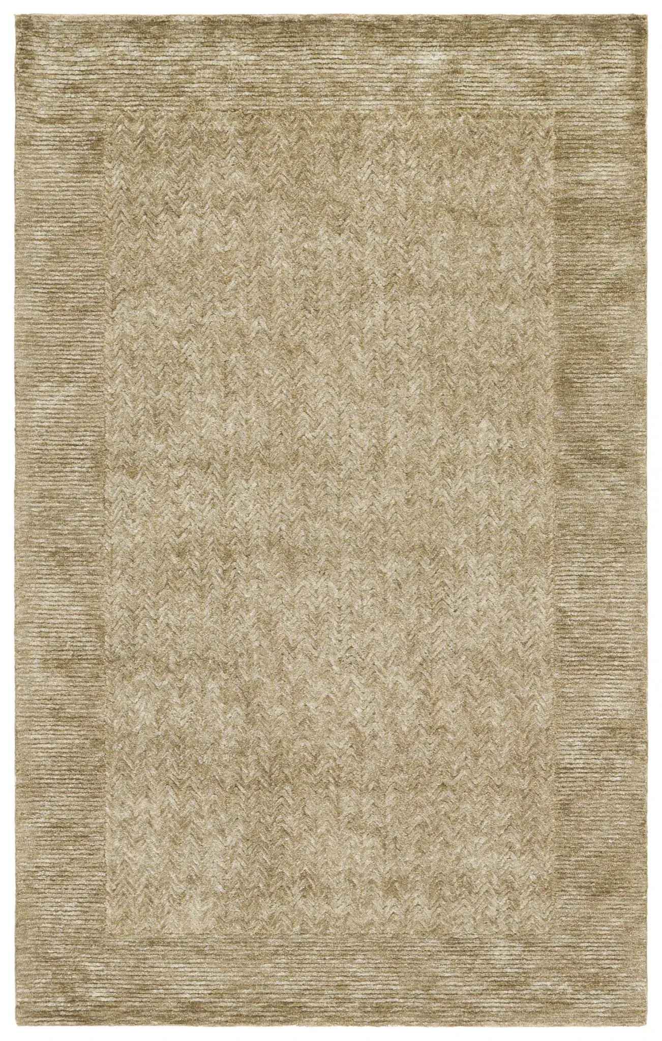 Soho Chevron Bordered Hand-Tufted Rug