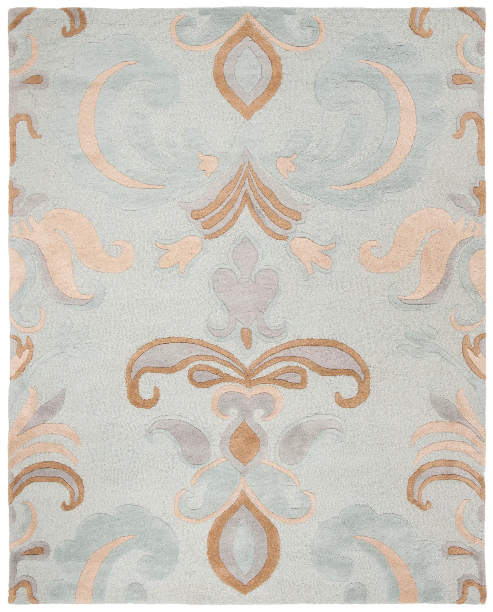 Soho Scrolling Damask Hand-Tufted Wool Rug