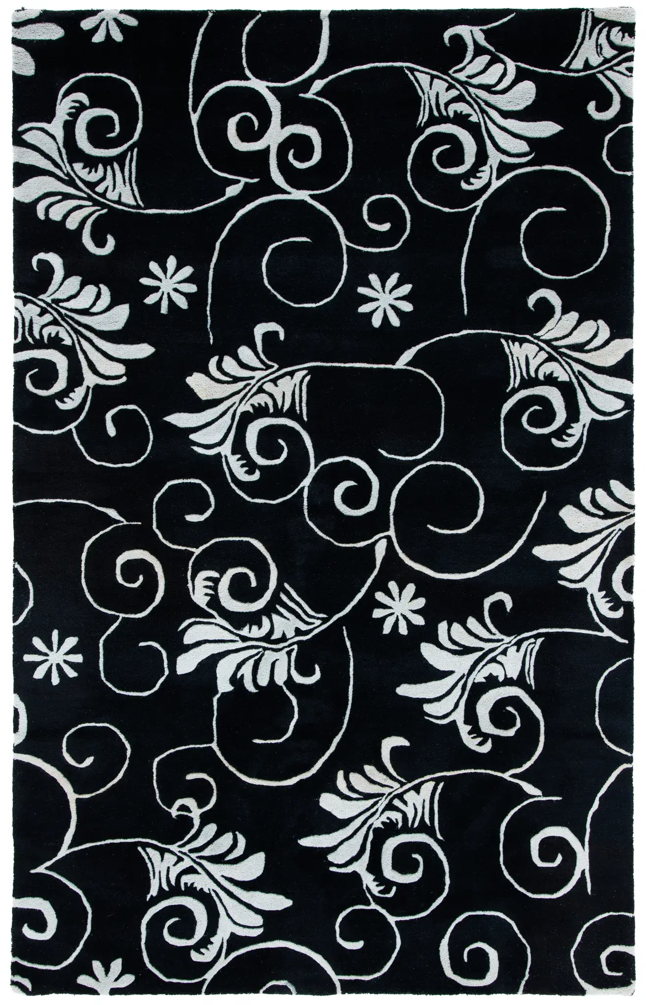 Soho Botanical Scroll Hand-Tufted Wool Rug
