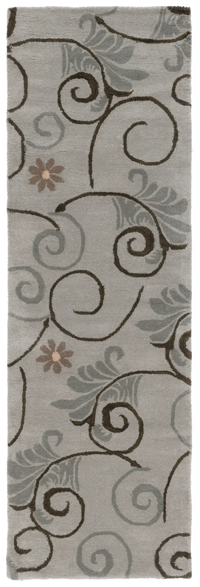 Soho Scroll And Blossom Hand-Tufted Wool Rug