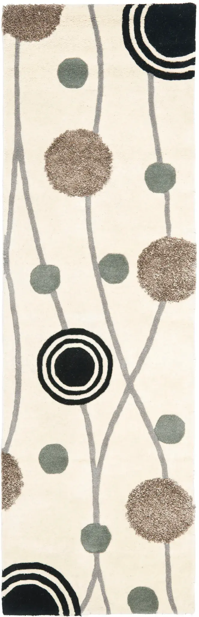 Soho Abstract Circles Hand-Tufted Wool Rug