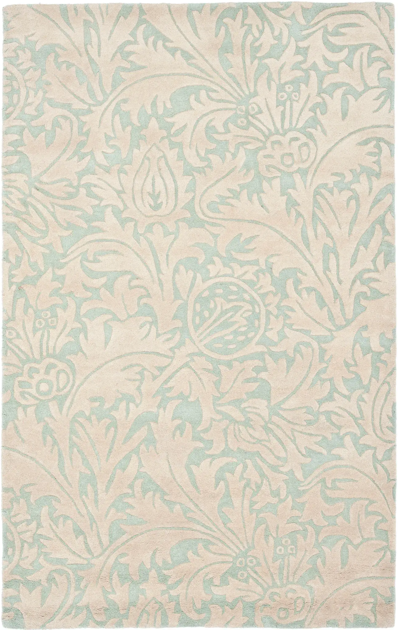 Soho Scrolling Leaf Hand-Tufted Wool Rug