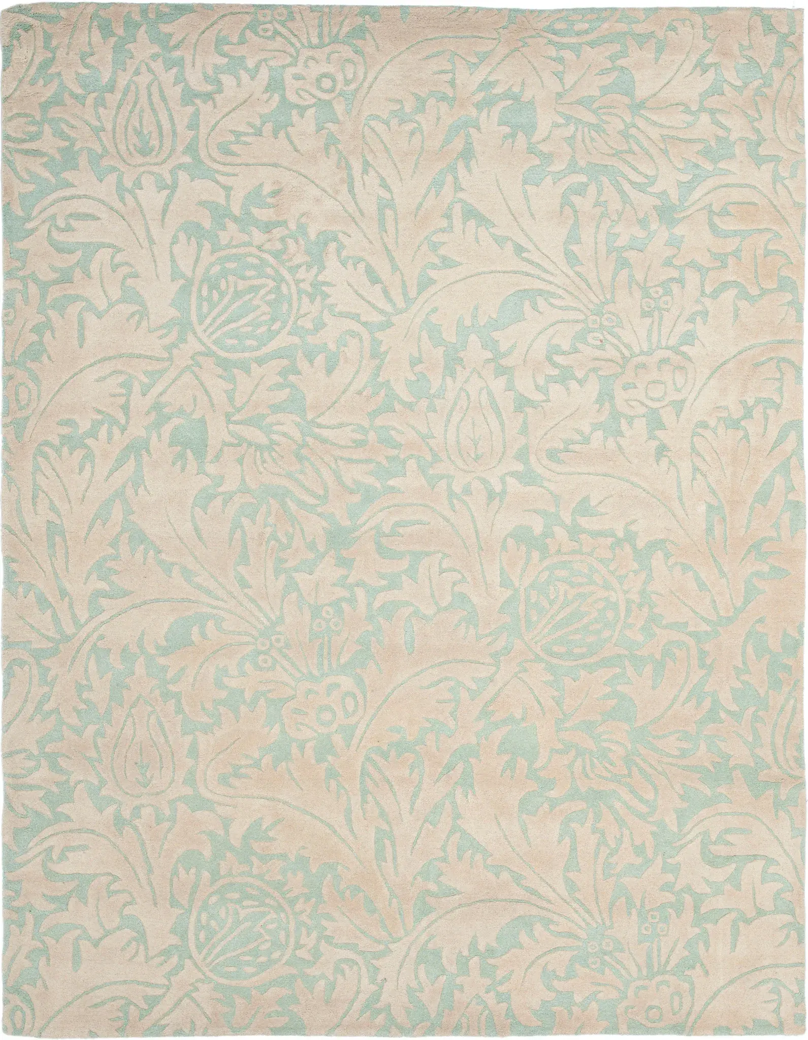 Soho Scrolling Leaf Hand-Tufted Wool Rug