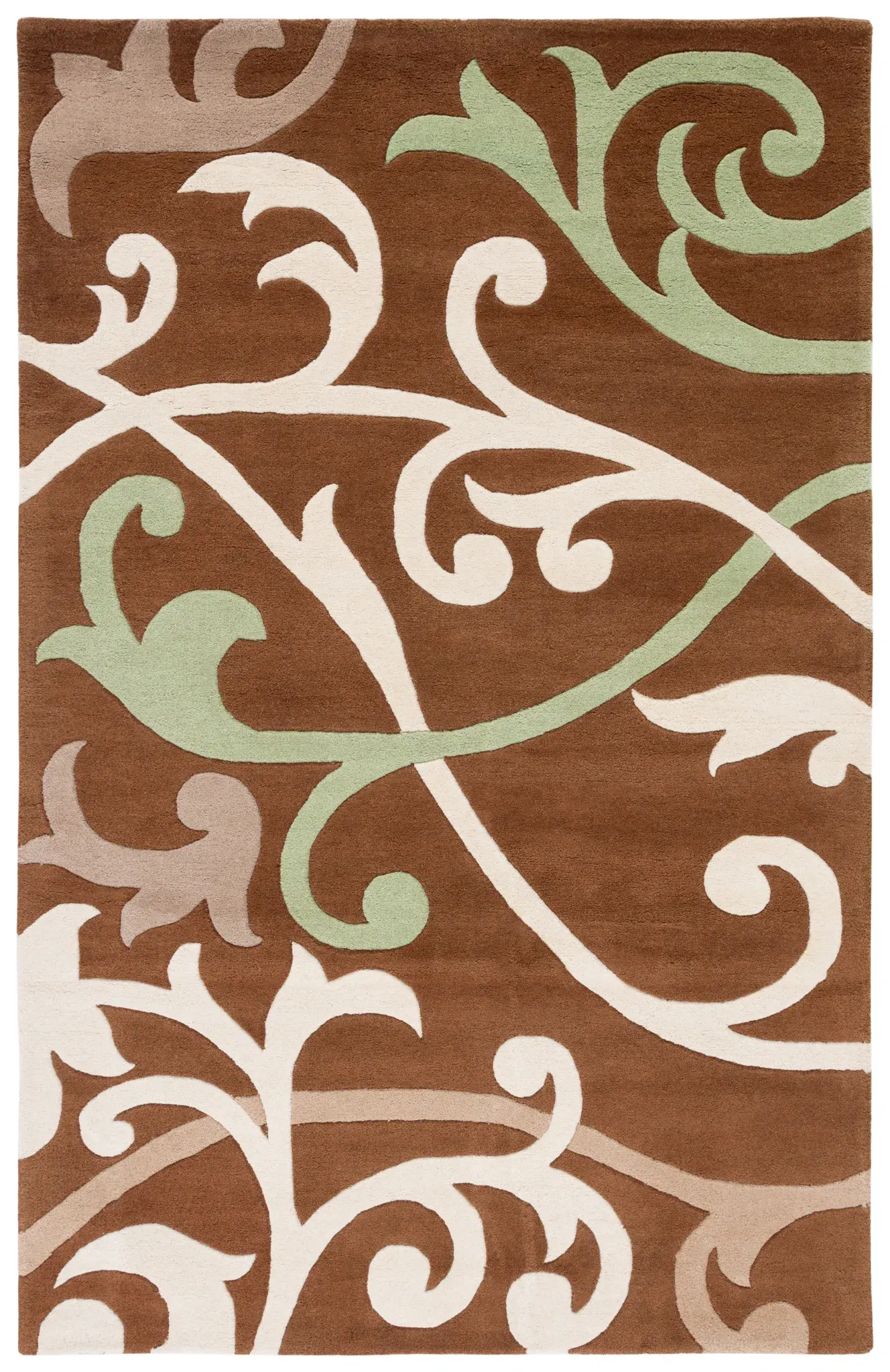 Soho Oversized Scroll Vine Hand-Tufted Wool Rug