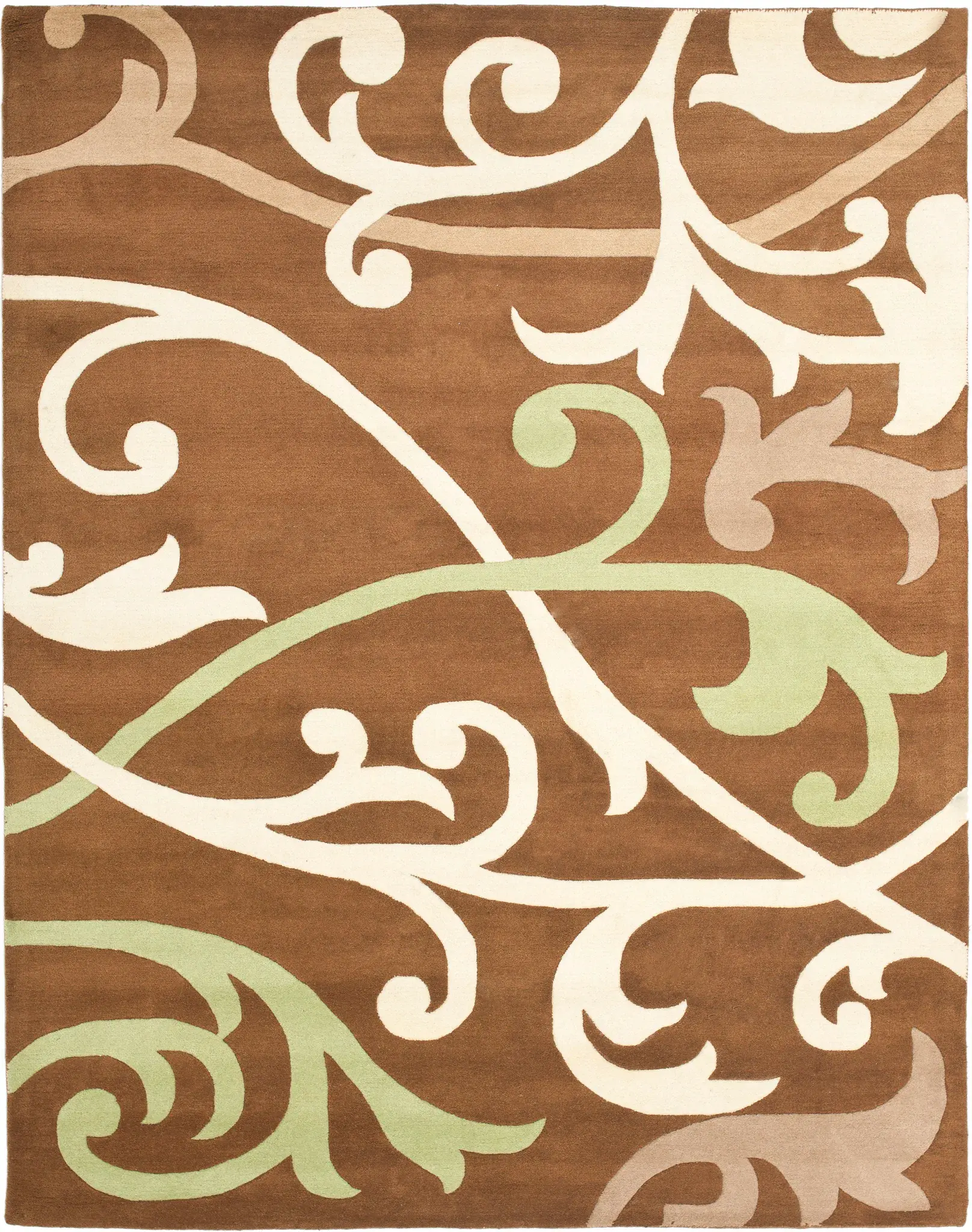 Soho Oversized Scroll Vine Hand-Tufted Wool Rug