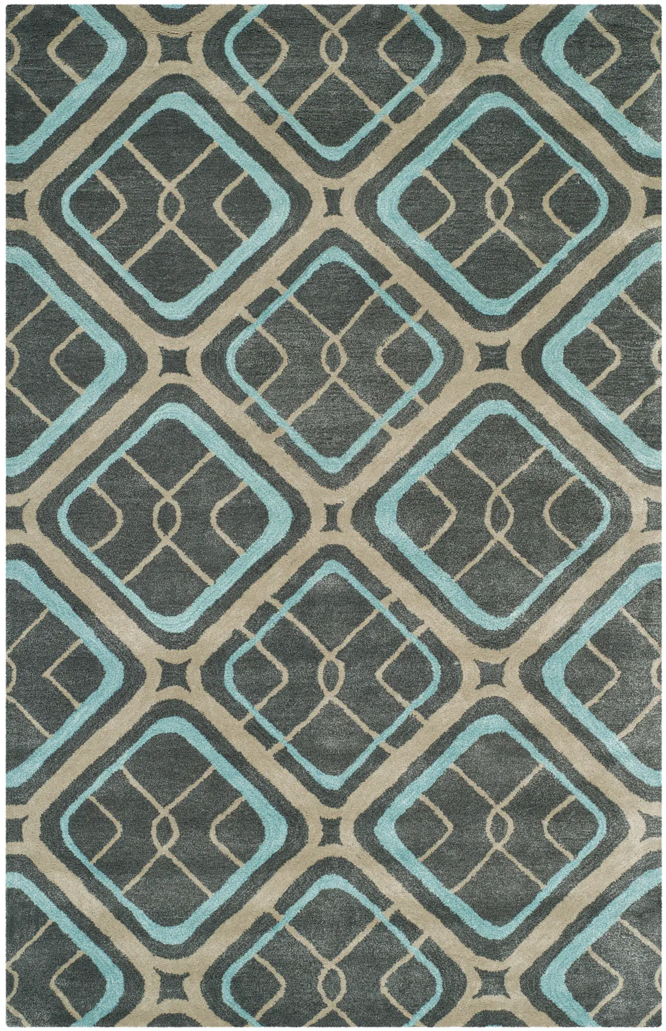 Soho Interlocking Diamond Hand-Tufted Rug