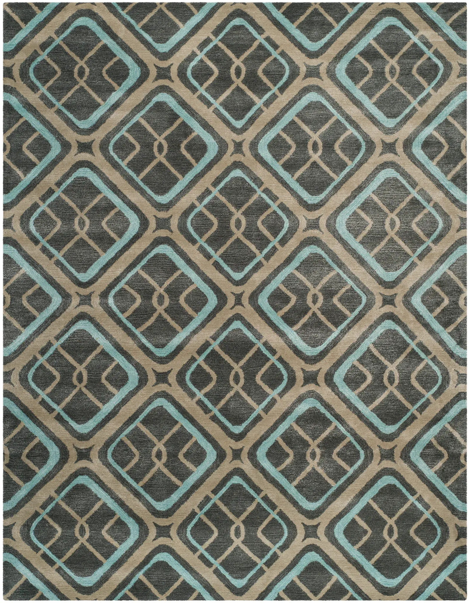 Soho Interlocking Diamond Hand-Tufted Rug