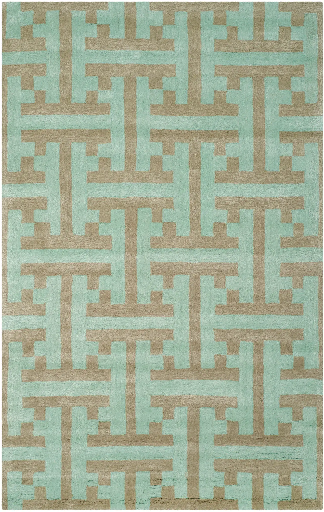Soho Interlocking Maze Hand-Tufted Rug