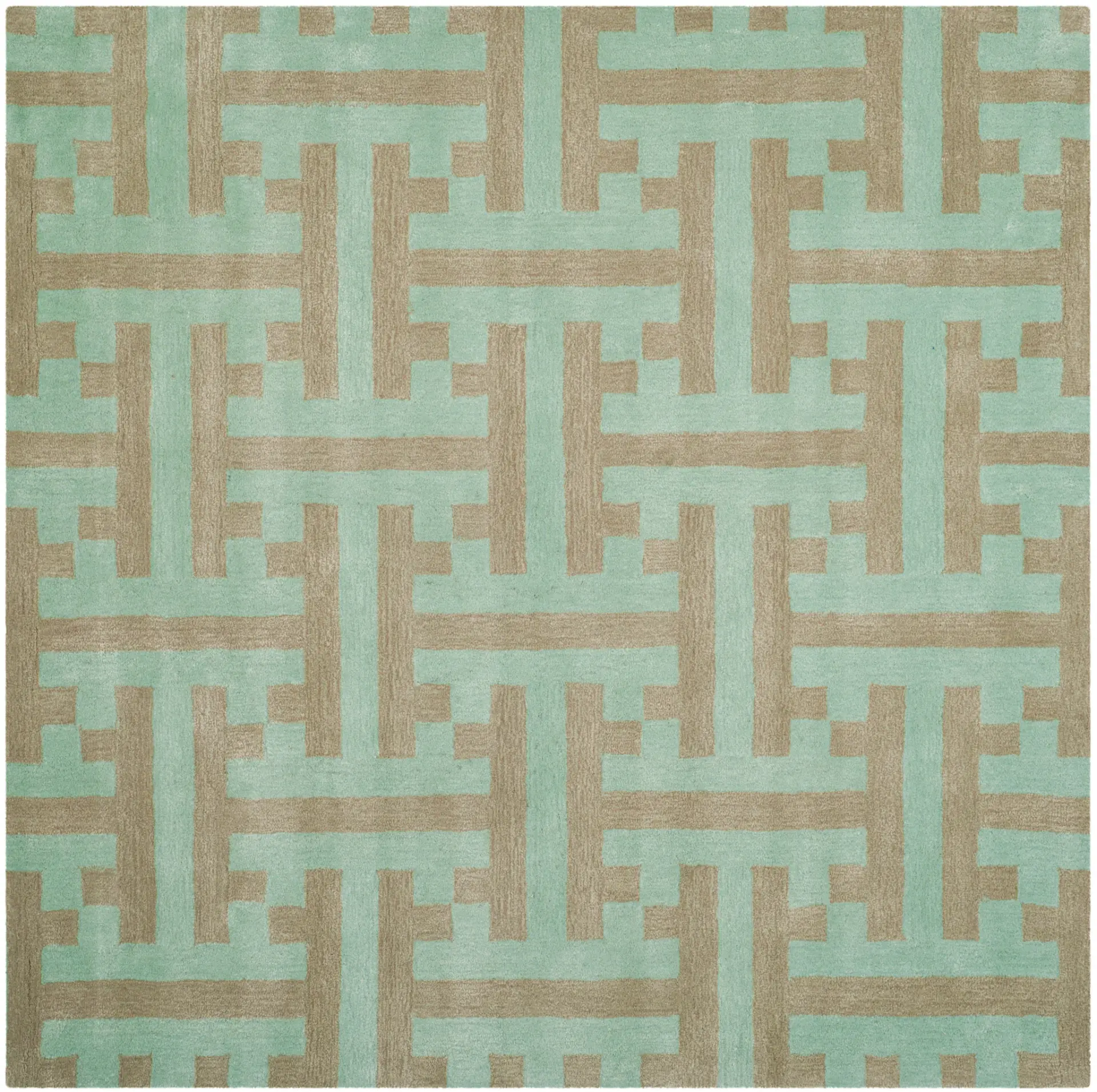 Soho Interlocking Maze Hand-Tufted Rug