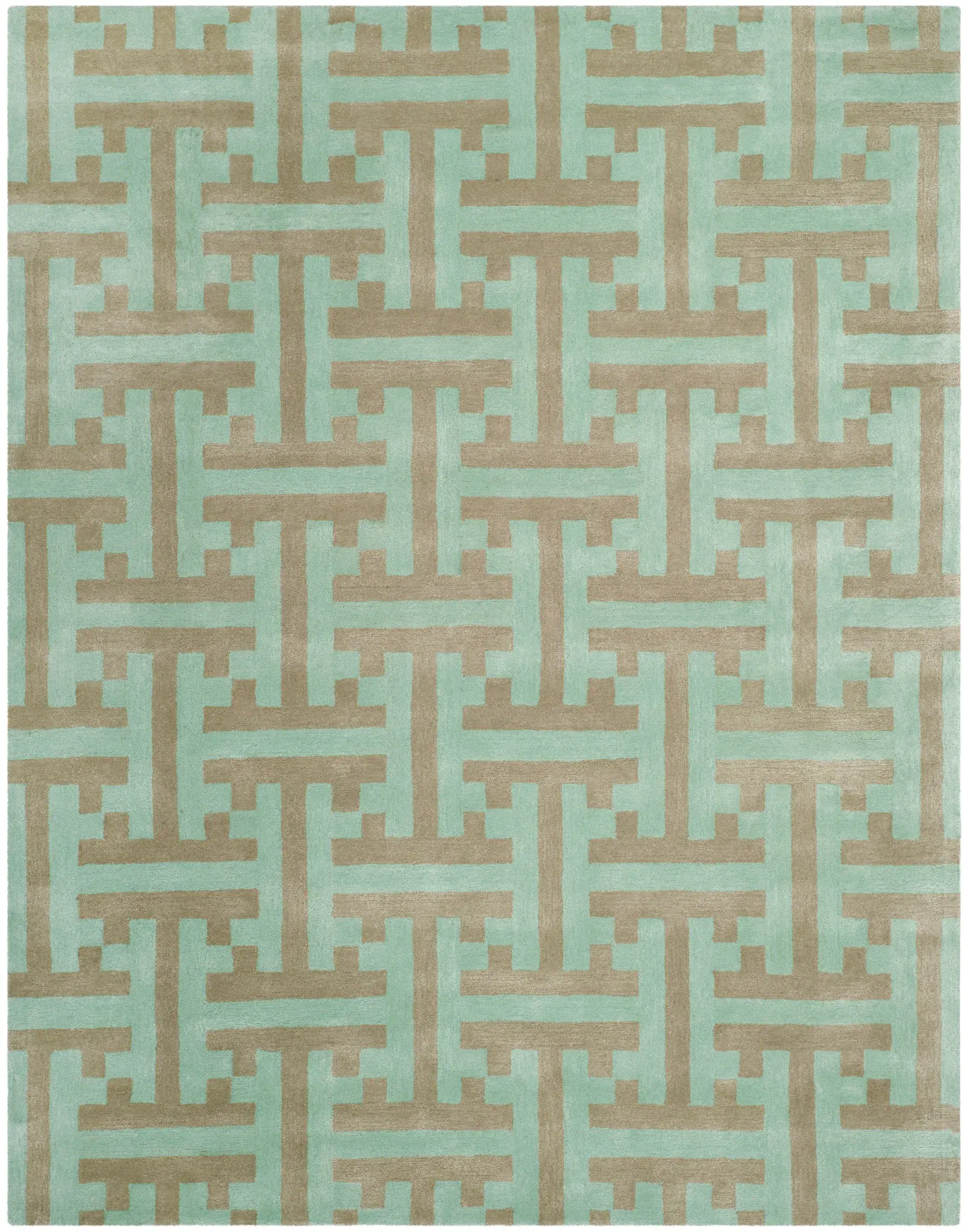 Soho Interlocking Maze Hand-Tufted Rug