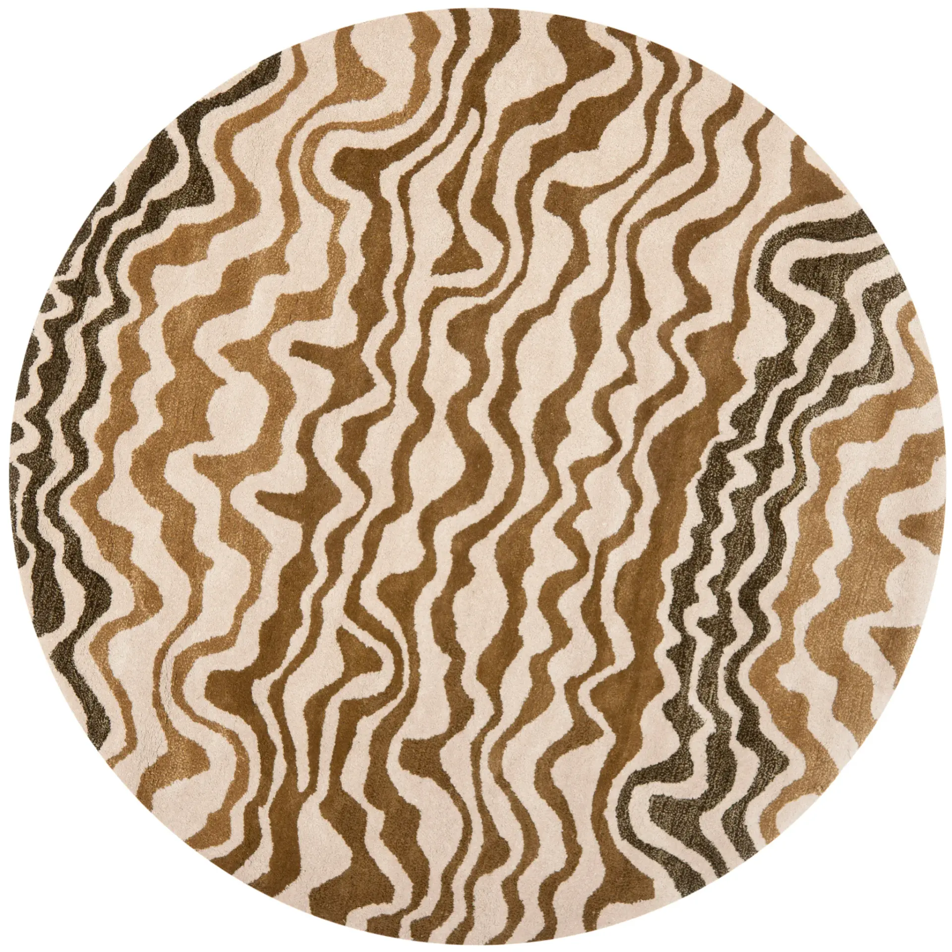Soho Wavy Line Hand-Tufted Wool Rug