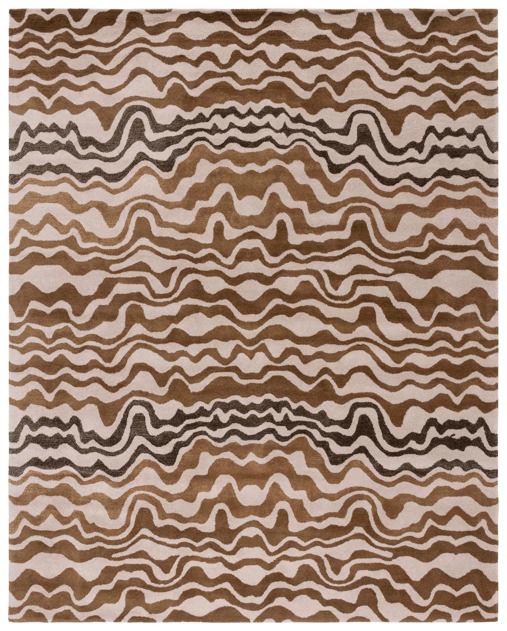 Soho Wavy Line Hand-Tufted Wool Rug