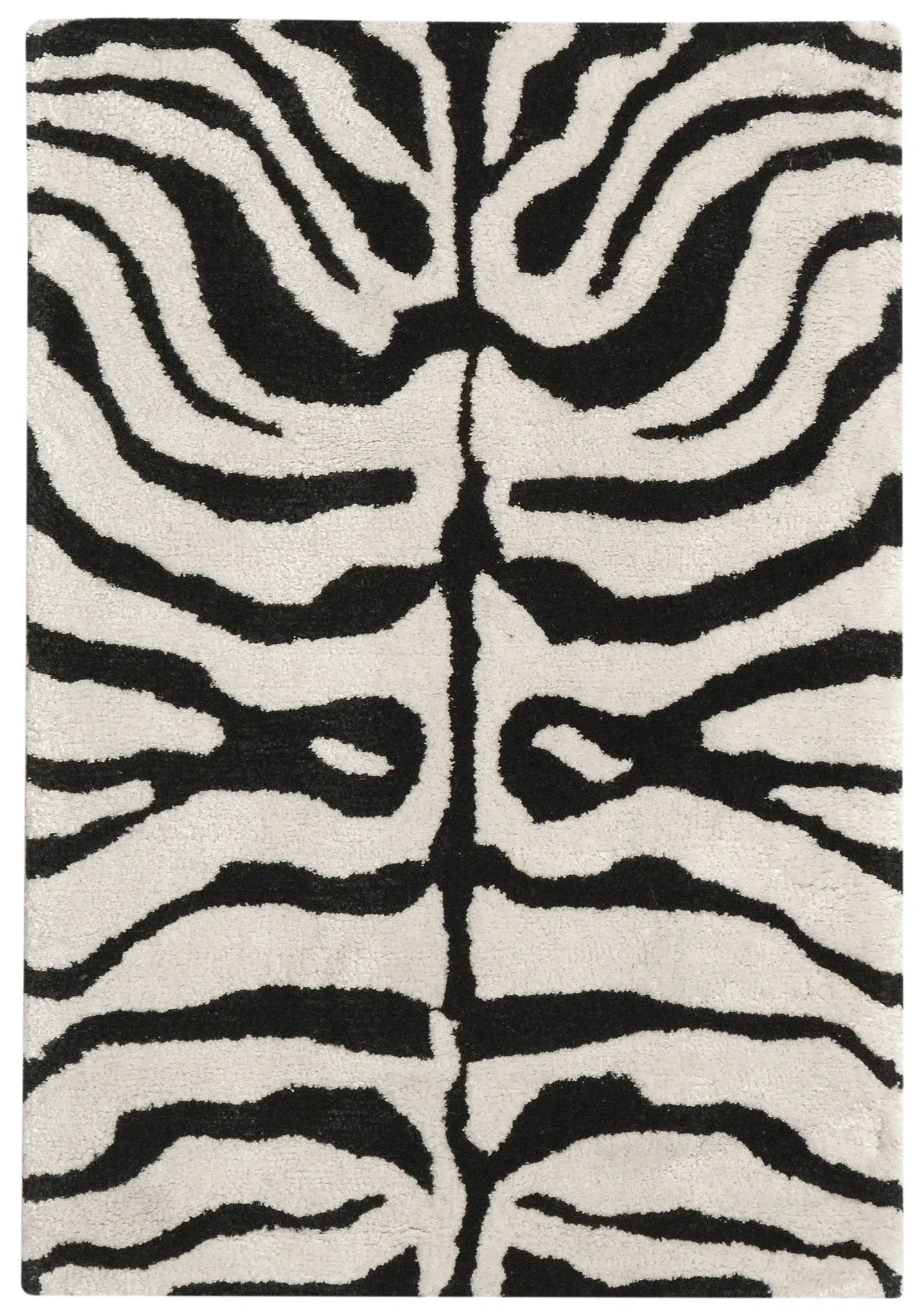 Soho Zebra Print Hand-Tufted Wool Rug