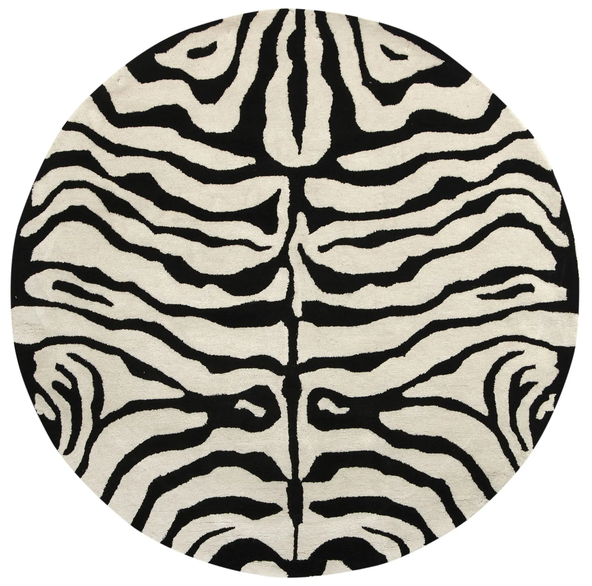 Soho Zebra Print Hand-Tufted Wool Rug