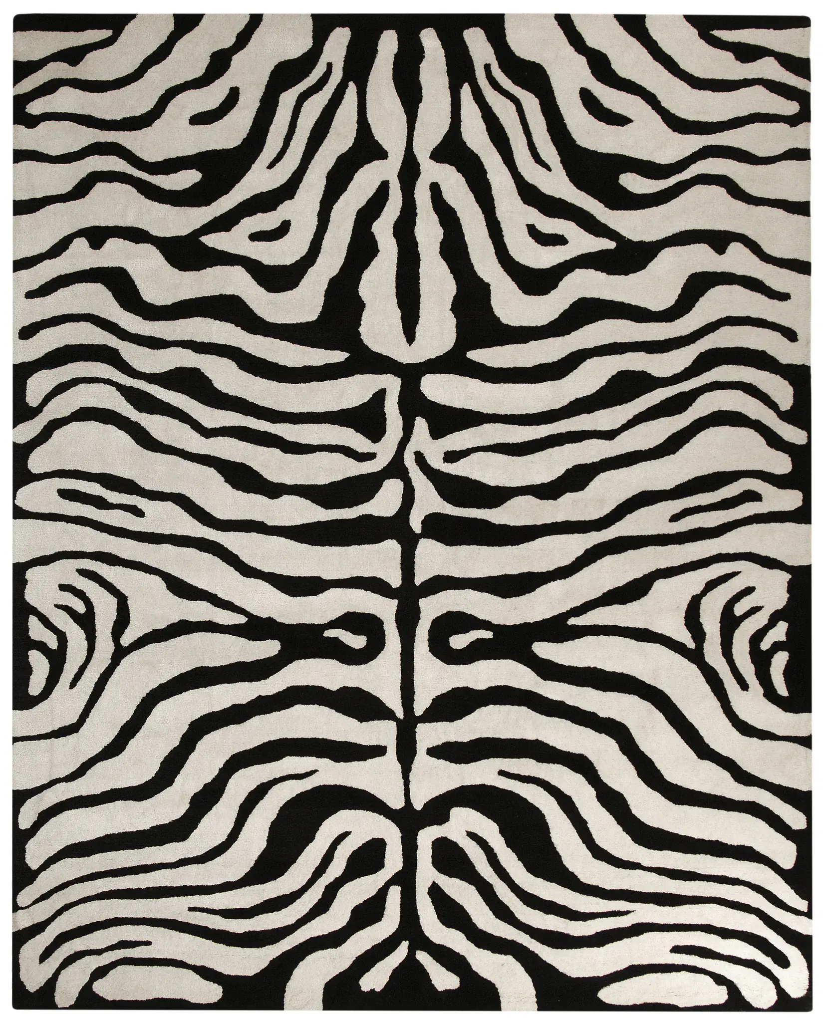 Soho Zebra Print Hand-Tufted Wool Rug