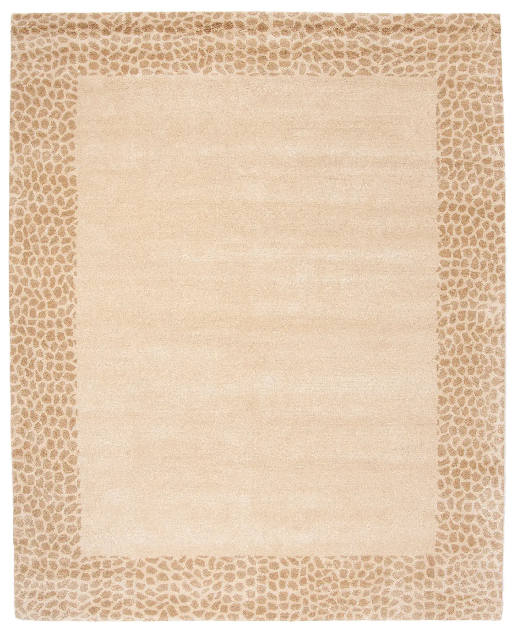 Soho Animal Print Border Hand-Tufted Wool Rug