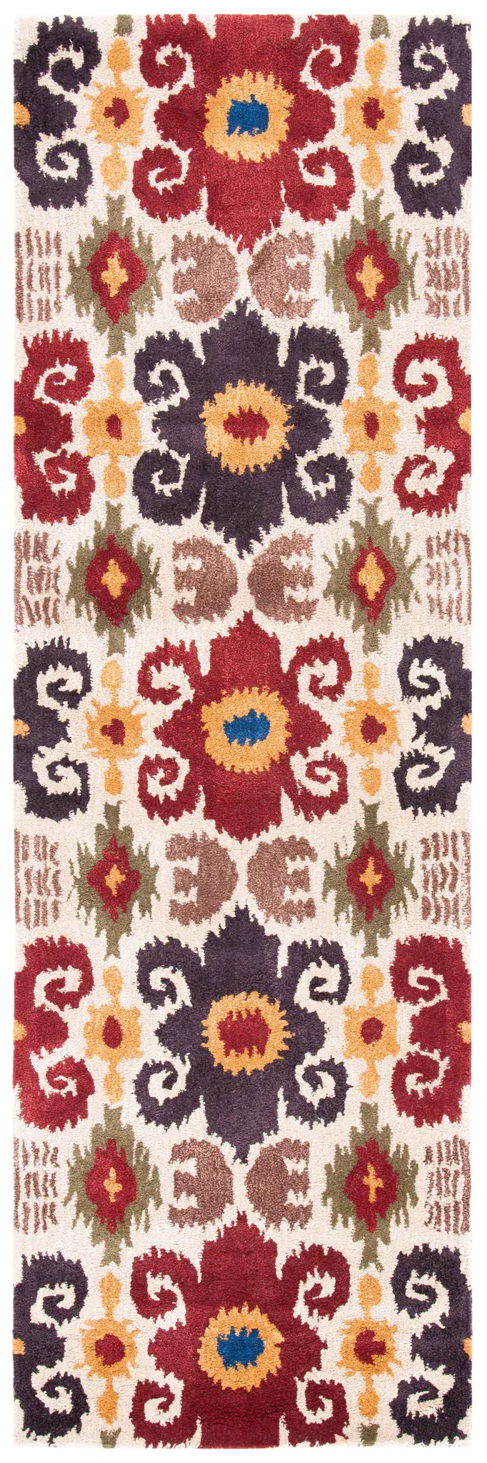 Soho Ikat Floral Hand-Tufted Wool Rug