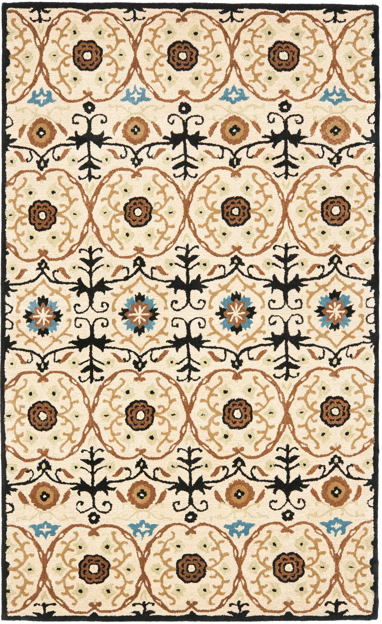 Soho Repeating Medallion Hand-Tufted Wool Rug