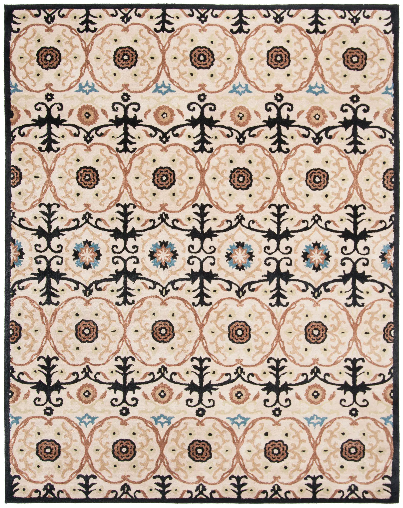 Soho Repeating Medallion Hand-Tufted Wool Rug