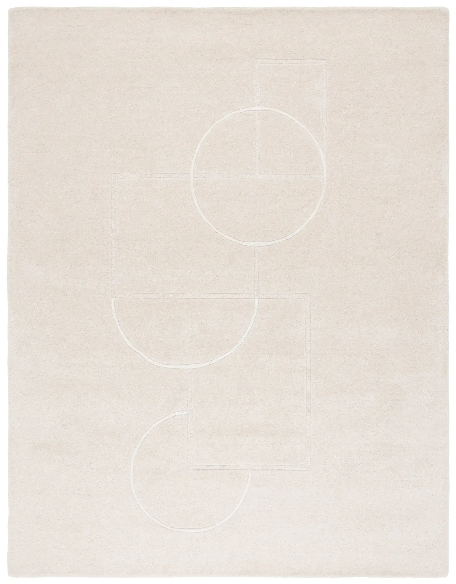 Soho Geometric Outline Hand-Tufted Rug
