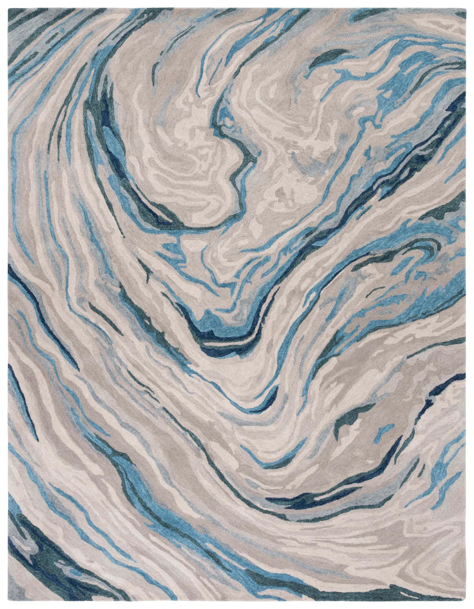 Soho Marble Swirl Hand-Tufted Wool Rug