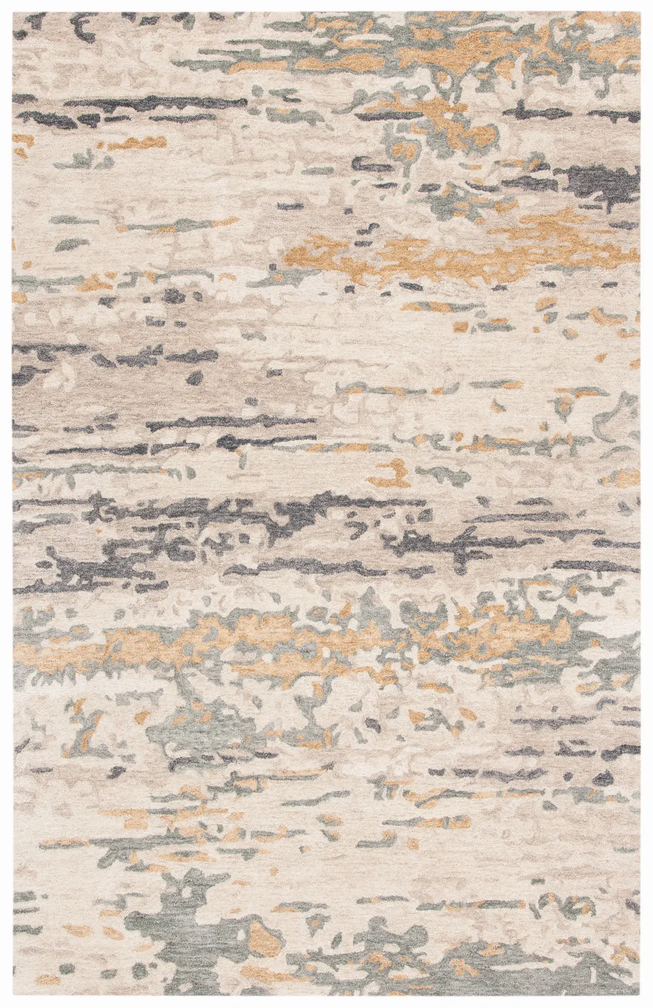 Soho Abstract Striated Hand-Tufted Wool Rug