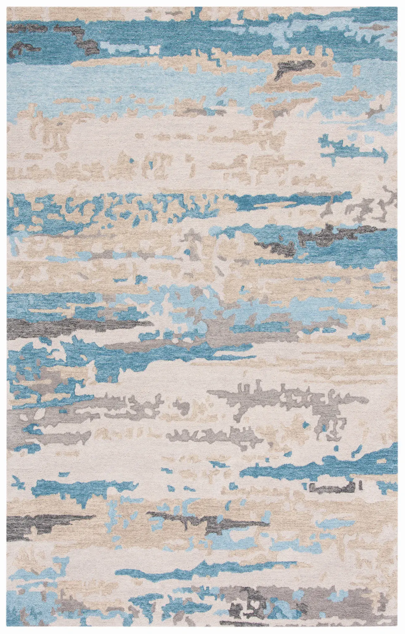 Soho Abstract Stripe Hand-Tufted Wool Rug