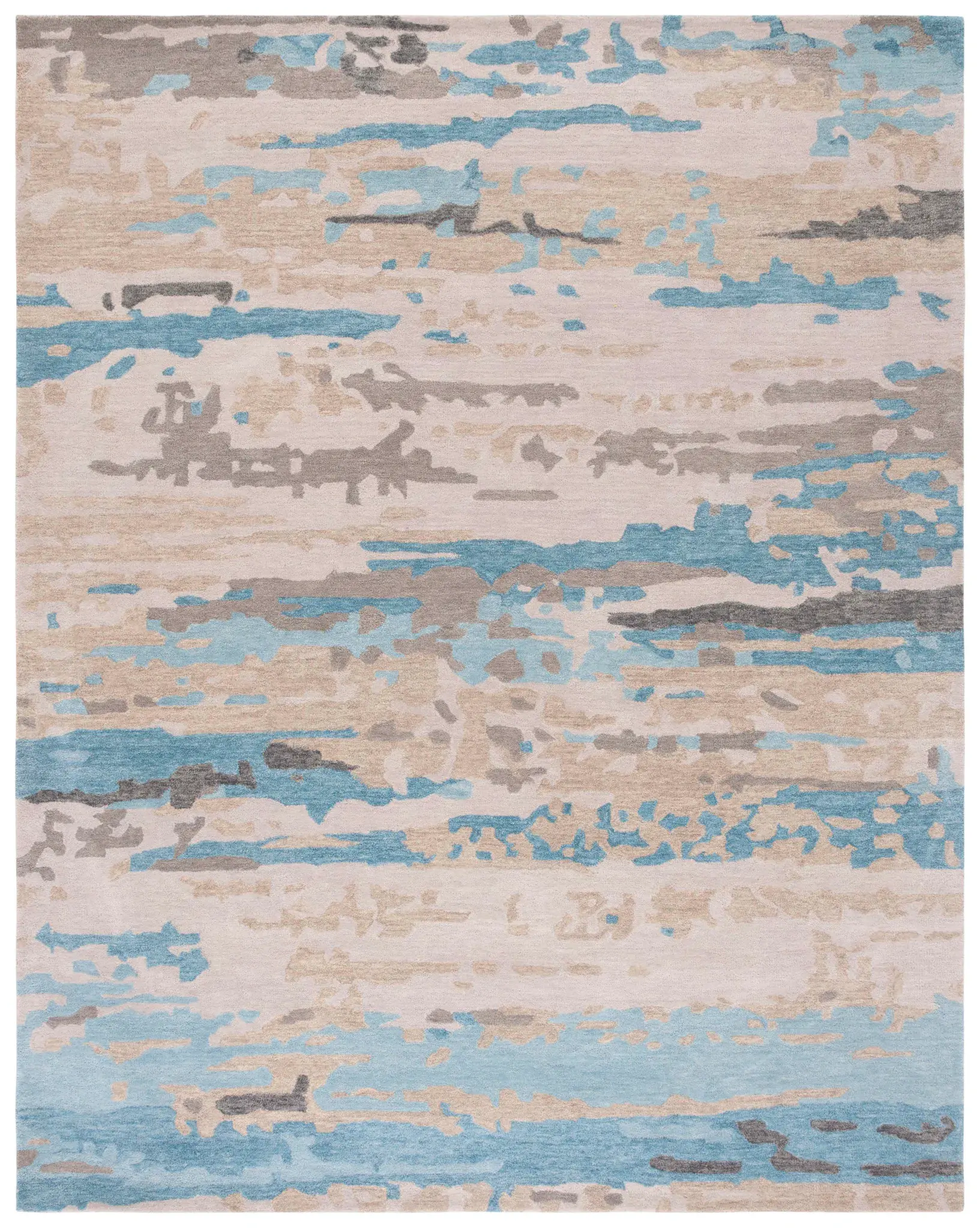 Soho Abstract Stripe Hand-Tufted Wool Rug