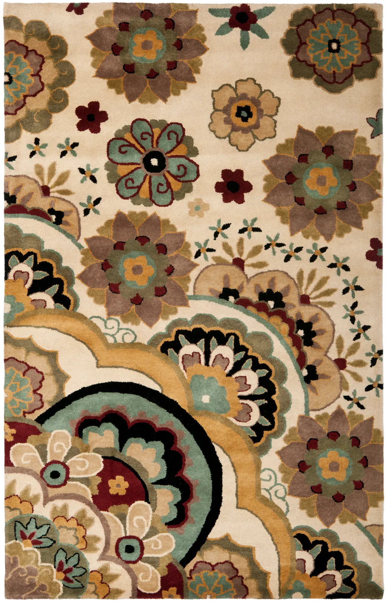 Soho Corner Floral Hand-Tufted Rug