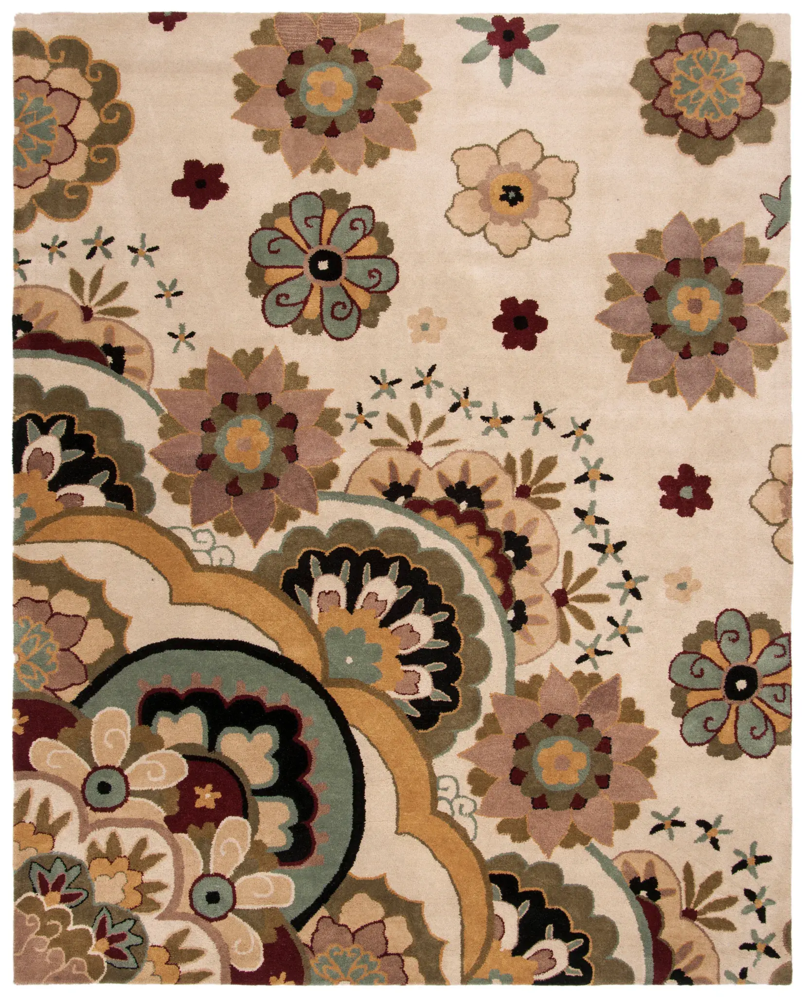 Soho Corner Floral Hand-Tufted Rug
