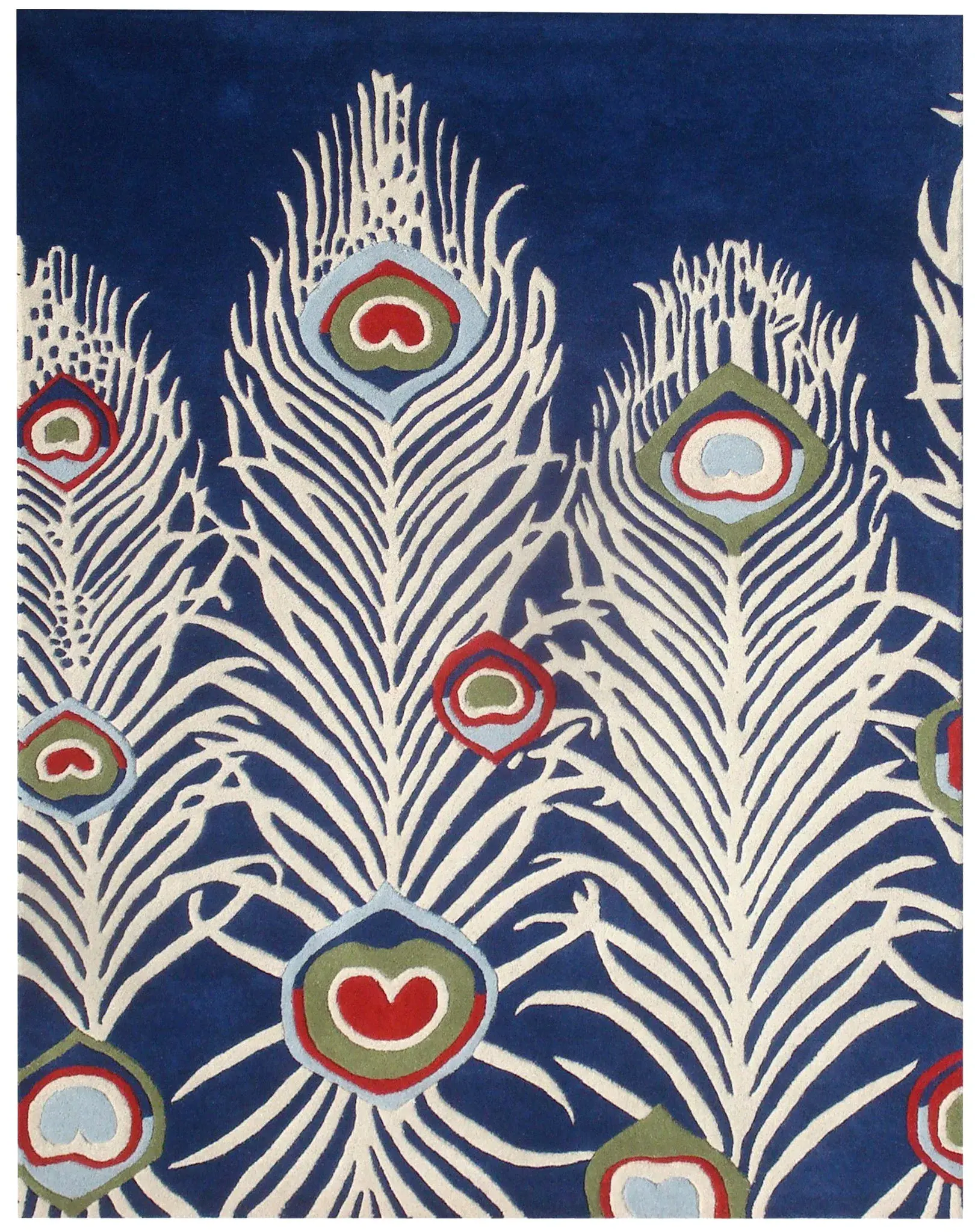 Soho Peacock Plumes Hand-Tufted Rug