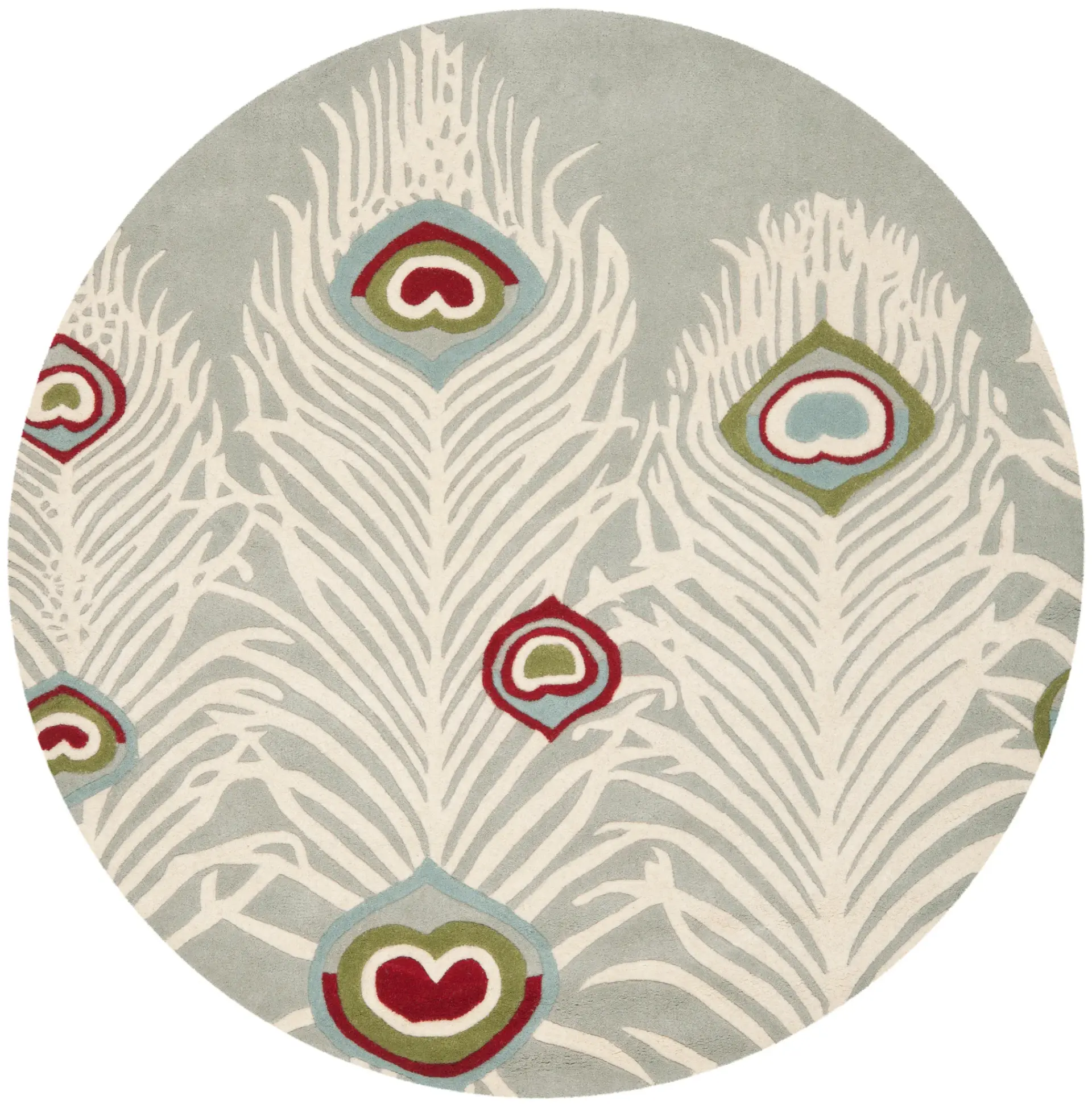 Soho Peacock Plumes Hand-Tufted Rug