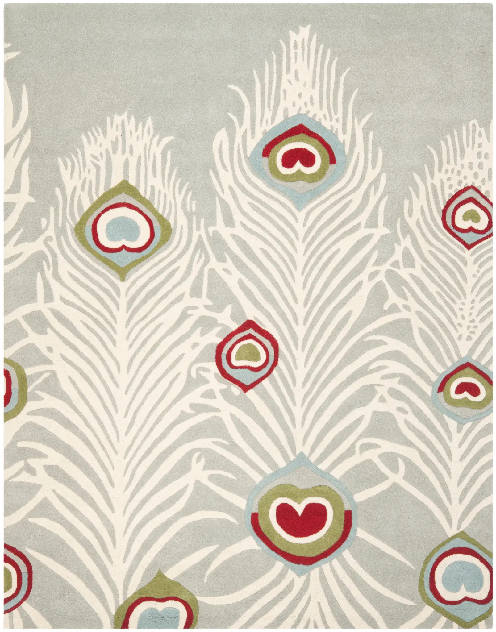 Soho Peacock Plumes Hand-Tufted Rug
