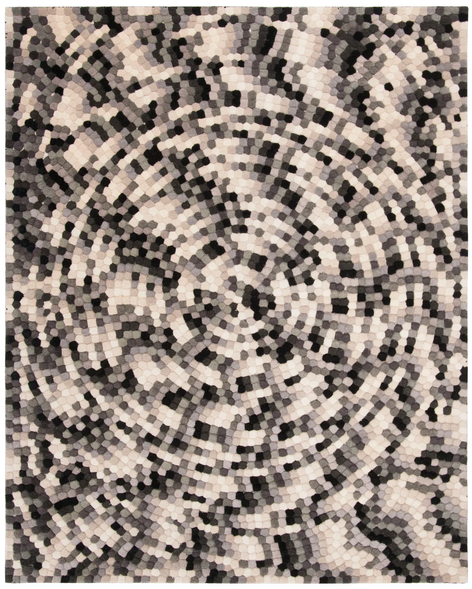Soho Concentric Mosaic Hand-Tufted Wool Rug