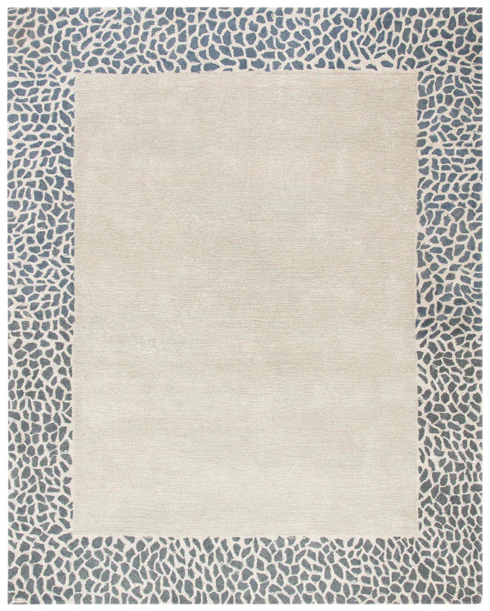 Soho Animal Print Border Hand-Tufted Rug