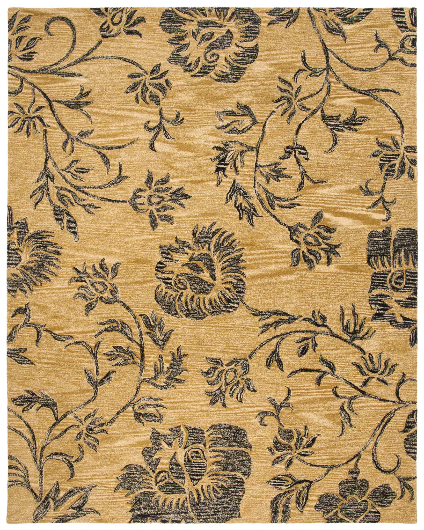 Soho Distressed Floral Vine Hand-Tufted Rug