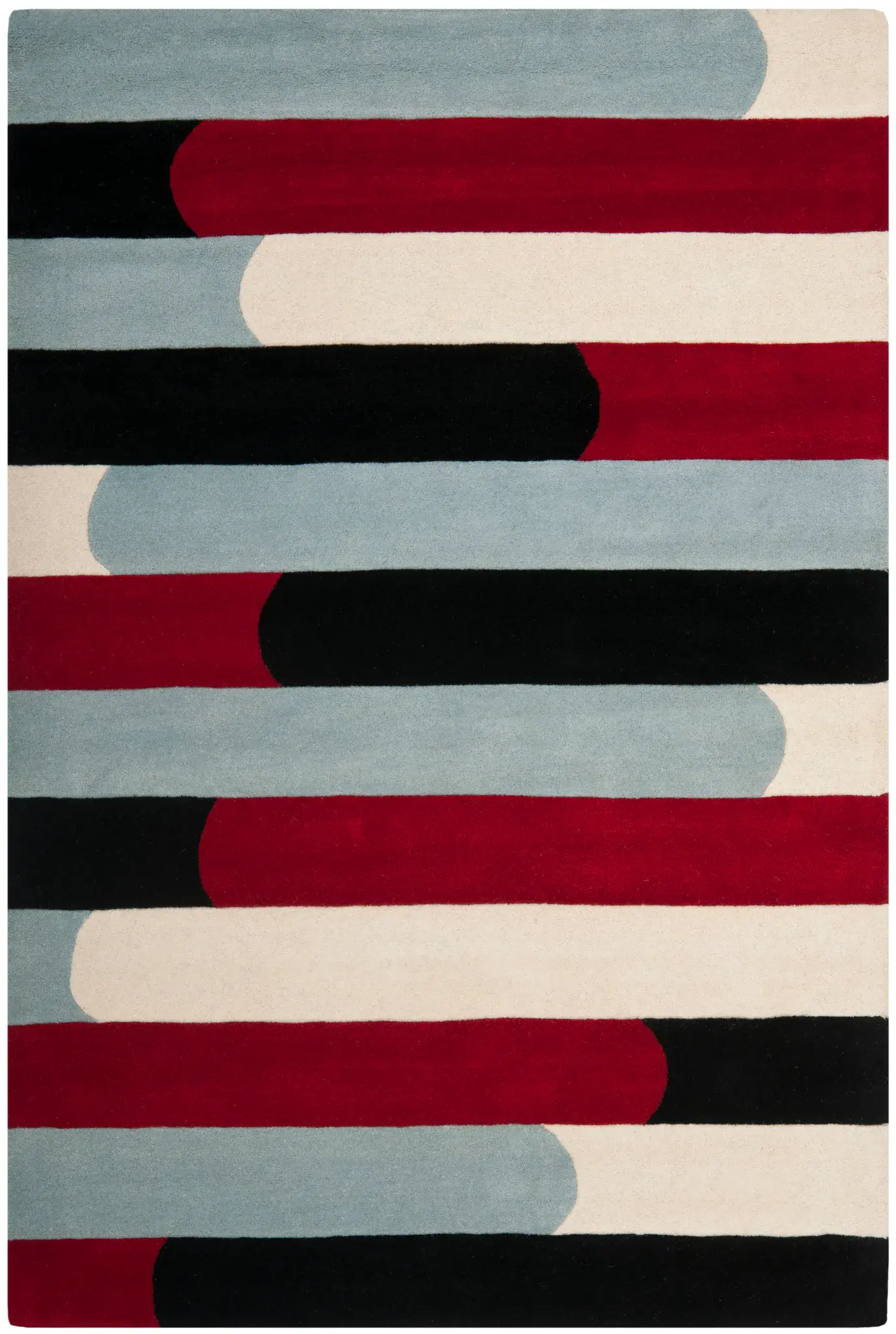 Soho Rounded Stripe Hand-Tufted Rug