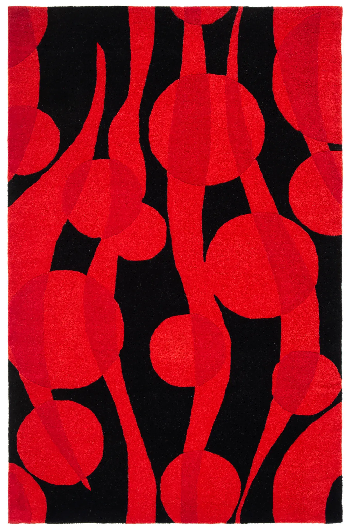 Soho Mid-Century Circles Hand-Tufted Wool Rug